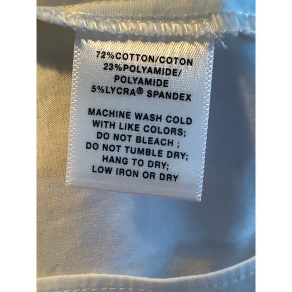 Lafayette 148 New York White 2 Way Front Zip V Neck Collared Tailored Shirt 6 - Picture 6 of 8